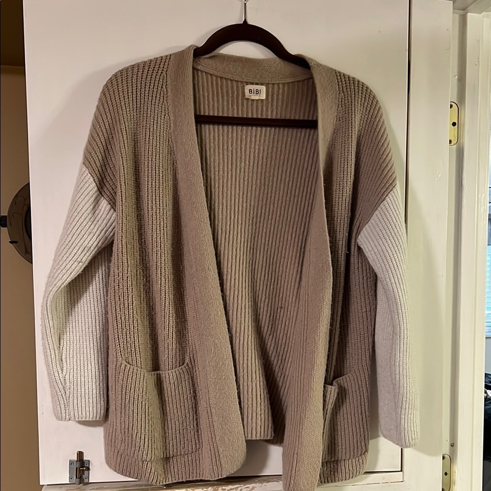 Bibi Women's Cream Cardigan Sweater